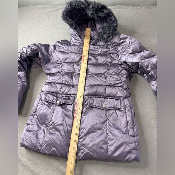 The North Face 550 Gotham 2.0 Down Puffer Jacket Girls Medium Purple Hoodie L - Picture 5 of 16